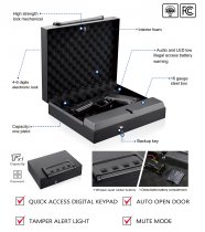 CED Edge Drawer Safe with Key Lock & 4-Digit Access Entry