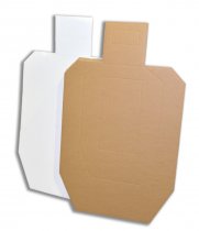 USPSA Metric Cardboard targets white back - 50 pack