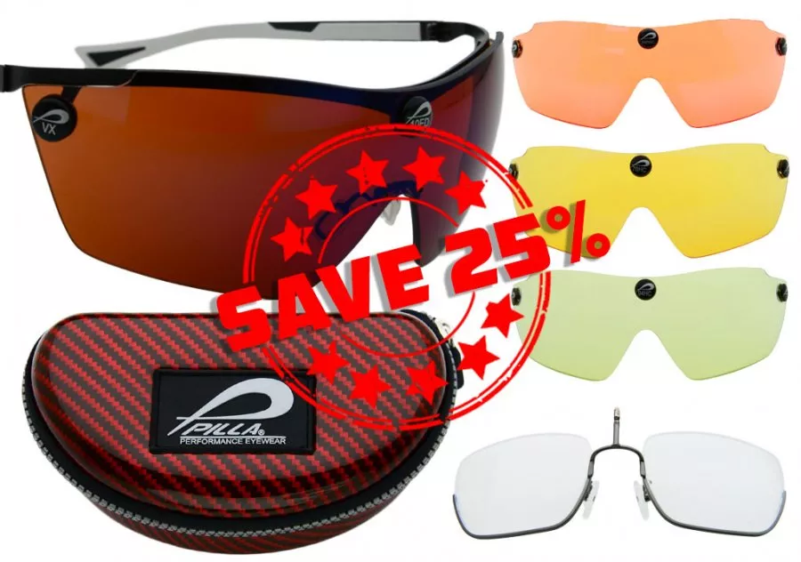 Pilla Medium Red Carbon Hard Case 