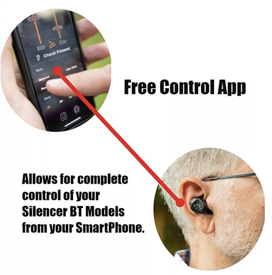 walker's silencer 2.0 bluetooth rechargeable electronic ear plugs