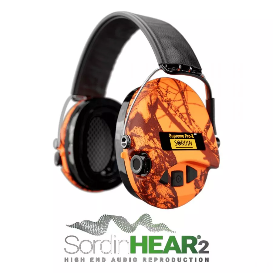 Sordin Supreme PRO-X BLAZE with LED and GEL – Electronic Earmuffs