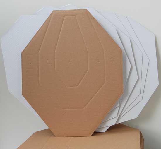 IPSC Cardboard Targets White Back - 100 Pack