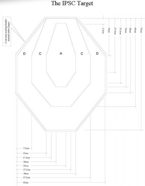 IPSC Cardboard Targets White Back - 50 Pack 1