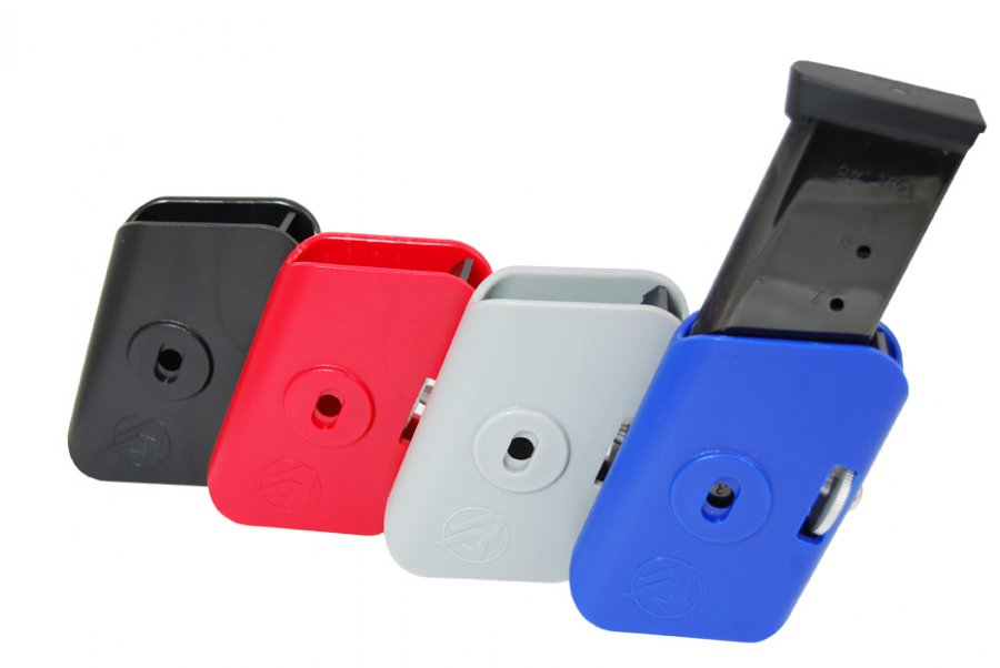 Pochette Chargeur Double-Alpha Single Stack Racer - Pour Pistolet, En Polymère, Couleur Argent/noir