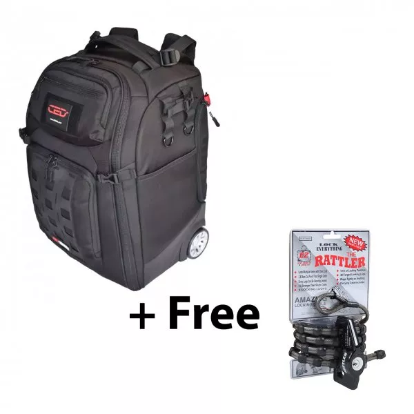 Combo: CED Elite Trolley Backpack and FREE! Rattler Cable Lock