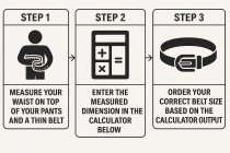How to order correct belt size